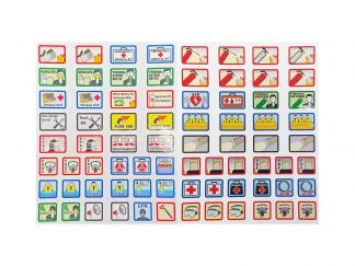 Aircraft Equipment Location Stickers 2 Sheets