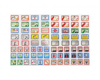Bus Equipment Location Stickers 2 Sheets