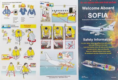 Stratospheric Observatory for Infrared Astronomy Passenger Safety Briefing Card