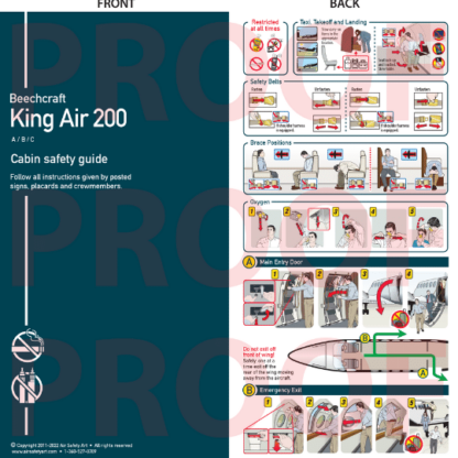 King Air 200 Briefing Card