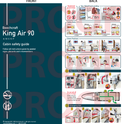 King Air 90 Briefing Card